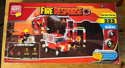 Block Tech Fire Response Control Center New Sealed Building Block Set 223 pcs