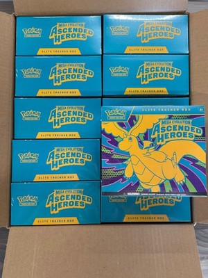 Pokemon Ascended Heroes (ME2.5) Elite Trainer Box Case! Brand New