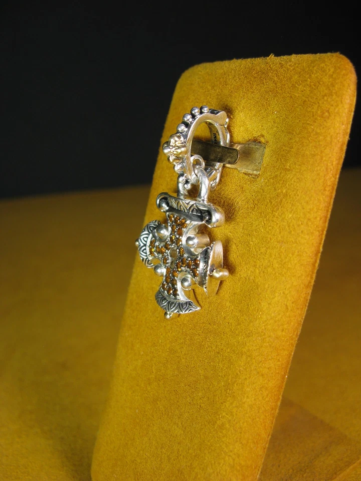 BARBARA BIXBY CRUZ MALTÉS CANDADO COLGANTE POTENCIADOR FLOR Piedras Preciosas Regalo S18 Foto 2 de 2