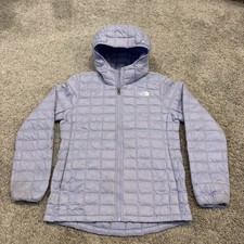 THE NORTH FACE TNF ThermoBall Eco Quilted Purple Parka Coat Jacket Girls L 14-16