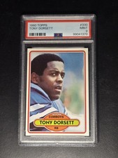 1980 TOPPS #330 TONY DORSETT PSA 9 OC Dallas Cowboys New Label NICE CARD!!!