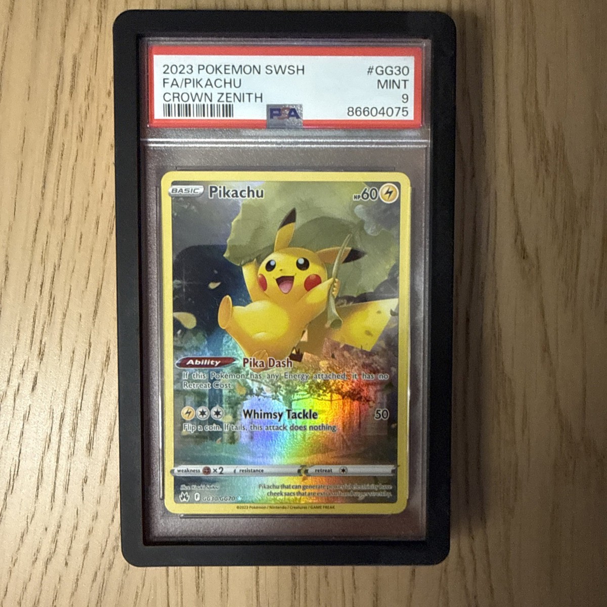 2023 Pokémon TCG Pikachu #GG30/GG70 Crown Zenith FA - PSA 9