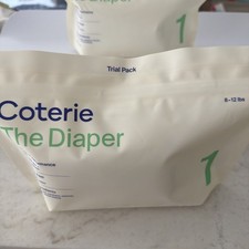 Coterie The Diaper Size 1 Trial Pack 5 Diapers Sealed Brand New