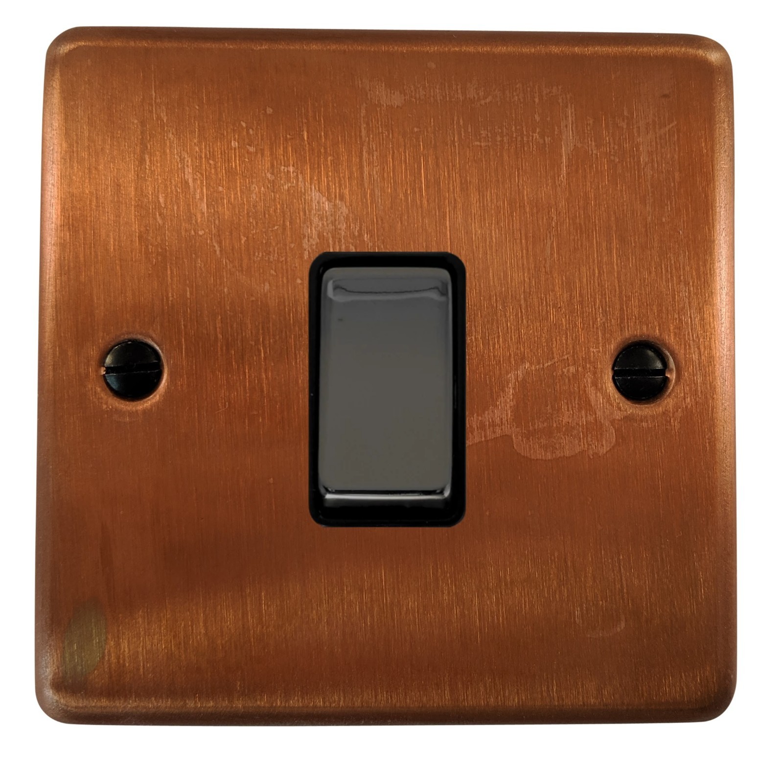 G&H CTC301 Standard Plate Tarnished Copper 1 Gang 1 or 2 Way Rocker Light Switch