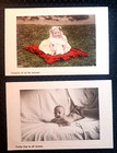 ANTIQUE Real photo postcard lot of 2, SWEET BABIES, TINTED PC's, England, VG