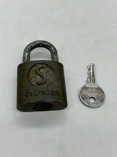 Vintage Slaymaker Cylinder Padlock Collectible WITH Key!! Made In USA