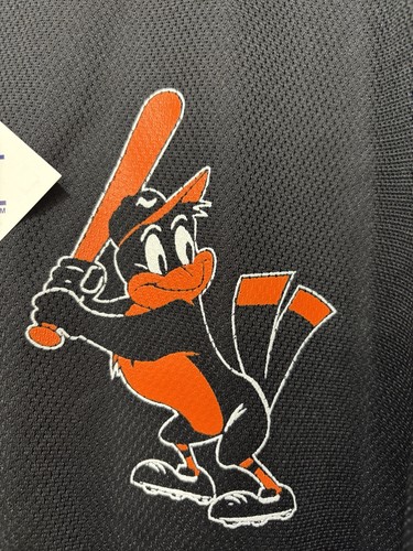 Vintage Baltimore Orioles Jersey Majestic Black Men’s Large New Old Stock Button - Picture 4 of 9