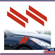 Red Vinyl Racing Stripes 4pcs Car Wheel Fender Hood Bumper Decorationcolor Red Red Vinyl Racing Stripes 4pcs Car Wheel Fender Hood Bumper Decorationcolor Red