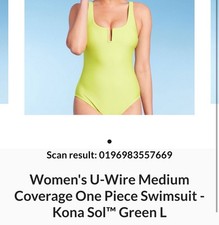 Kona Sol Women's Medium Coverage One Piece Swimsuit Swimwear U-Wire