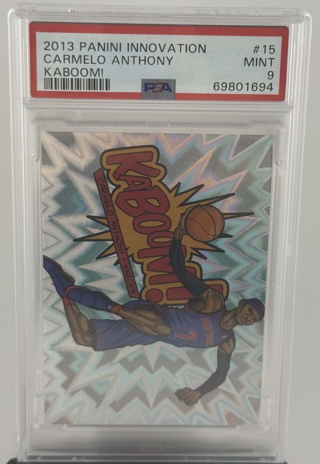 2013 Panini Innovation Carmelo Anthony  Kaboom - PSA 9 - RARE LOW POP CASE HIT
