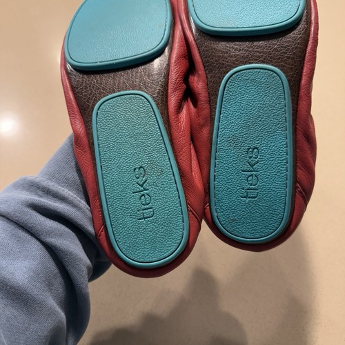 Tieks by Gavrieli Burgundy Foldable Travel Leather Flats Women's Size 9 Shoes - Picture 6 of 8