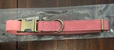 Soft Padded Leather Durable Adjustable Dog Collar for Dogs Medium Soft Pink NEW