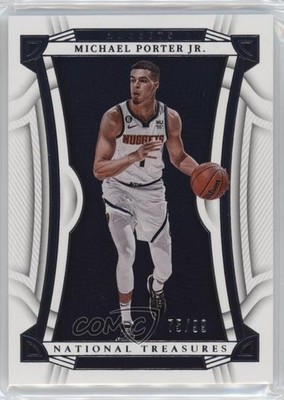 2022-23 Panini National Treasures 75/99 Michael Porter Jr #81 1ib5