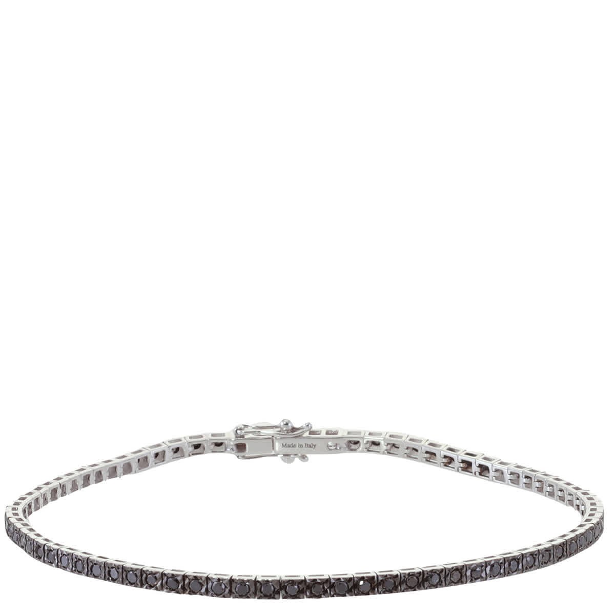 Теннисный браслет Salvini из белого золота с черными бриллиантами весом 110 Карата 123790₽