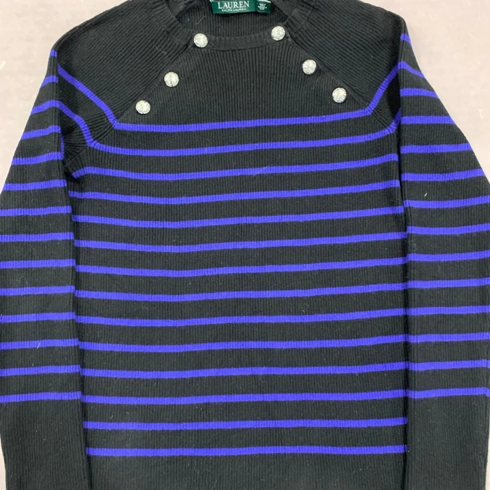 Ralph Lauren Top Manga Larga Rayas Estampado Top Para Mujer Foto 2 de 4