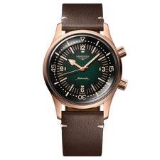 NEW Longines Legend Diver Bronze 42mm Green Dial Men's Watch L37741502