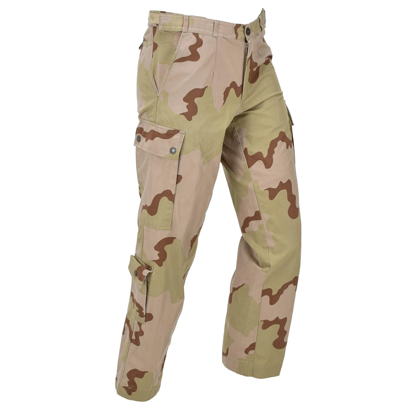 Genuine Dutch Military Field Trousers Slant Pockets Cargo Desert Camouflage