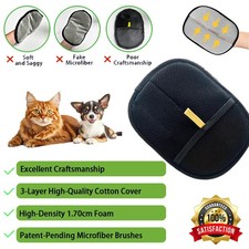 Electrostatic Pet Hair Removal Gloves Brush Double-sided Pet Grooming Gloves