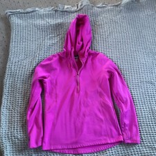 Champion Women's Pink Hooded 1/2 Zip Track Jacket Activewear Athletic Fit Size S