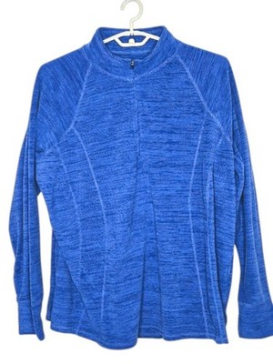 Tek Gear Blue Pullover Sweatshirt Jacket Women's Plus 3XL Fleece Quarter Zip New