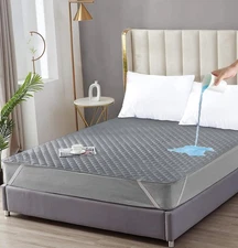 Qatan Waterproof Mattress Protector with Straps 16" Deep Fit Soft Noiseless