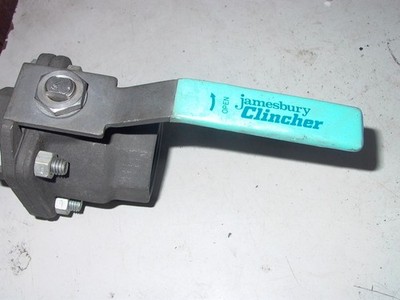 NEW OLD STOCK JAMESBURY CLINCHER 1-1/2'' BLACK  BALL  STEM VALVE21-2236-MTO