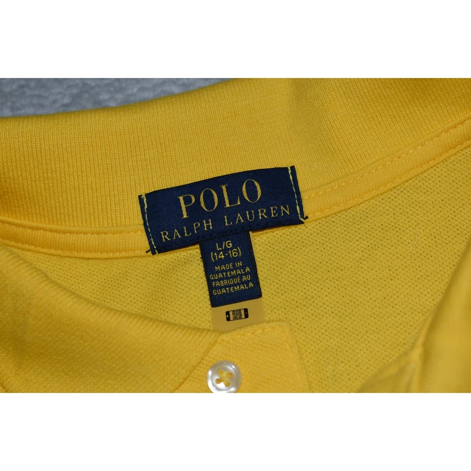 Polo Ralph Lauren Golf Polo Niños Talla Grande 14-16 Amarillo Nuevo Sin Etiquetas Foto 4 de 4
