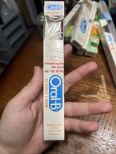 VTG Red 1985 Oral-B 20 CHILD 3 ROW Toothbrush NIB Clear Round Polished Bristles