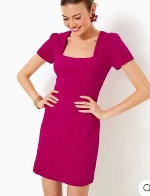 Lilly Pulitzer Brinley stretch shift dress Mystic pink knit Jacquard Sz S NWOT - Image 1 of 4