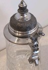 Rastal 1979 Crystal Glass Vintage Beer Stein 5" w/ Ornate Pewter Lid Collectible — photo 5