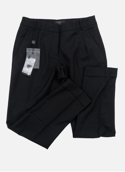 Women Weekend Max Mara Trousers Black Elastane L