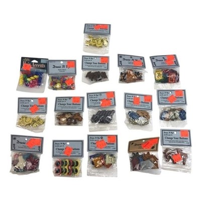 Dress It Up Darice Novelty Buttons Craft Lot Hair Accents Theme Mix