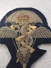 GRANDE INSIGNE TISSU BRODE PARACHUTISTE ESCADRON RAF A IDENTIFIÉ ANGLETERRE