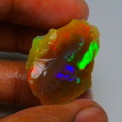 Ethiopian Oil Opal Specimen  31.20  cts Natural Rough Gemstone - Fire Opal Roug