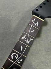 Black Satin Maple 22 fret 25.5" Rosewood Tree of Life Inlay Electric Guitar Neck