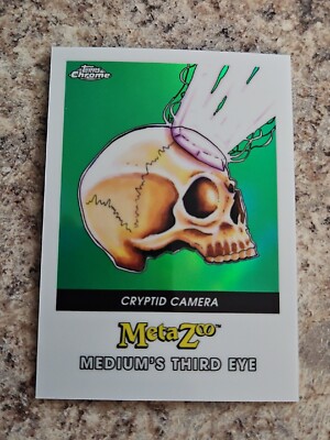 MetaZoo Topps Chrome Cryptid Camera Medium's Third Eye Green Numbered /99