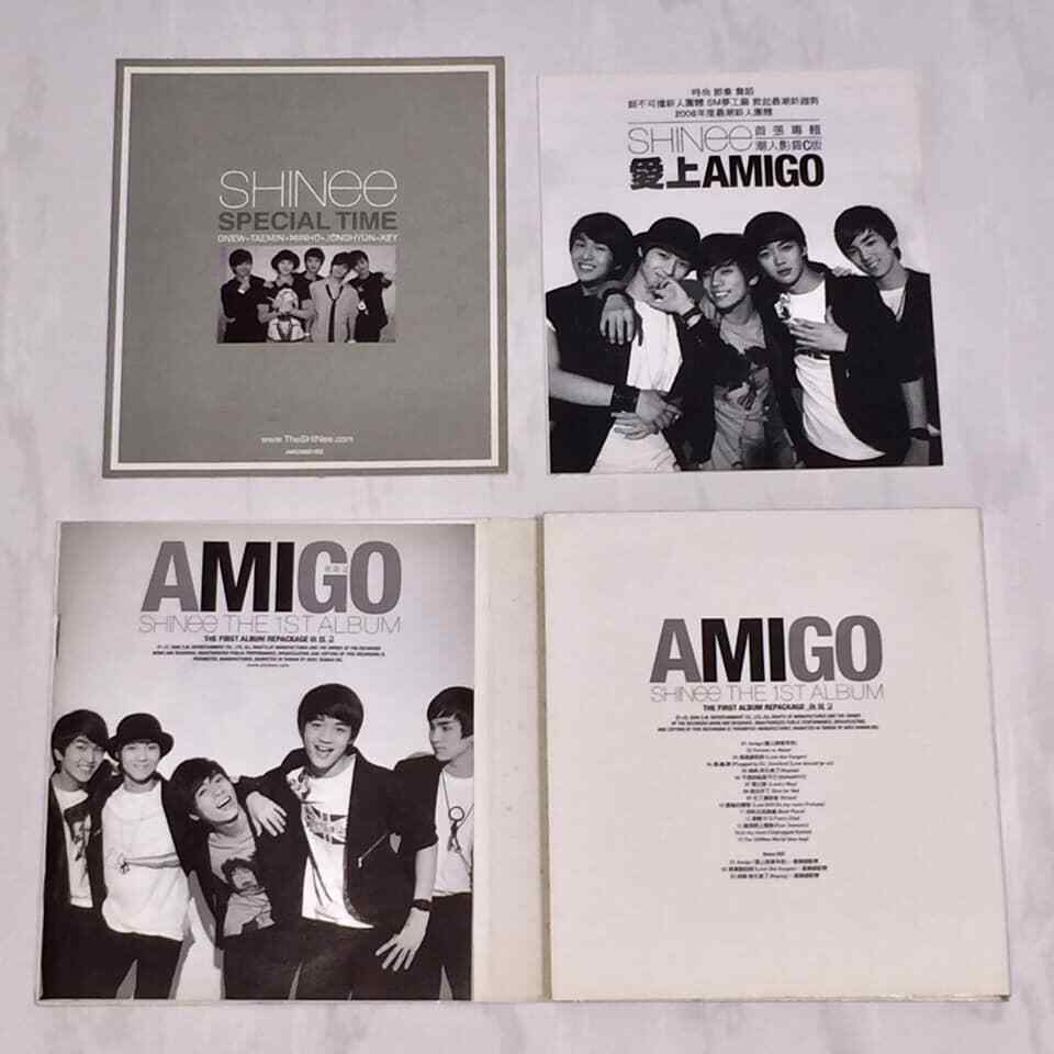 Shinee 2008 Amigo The 1st Album Repackage Taiwan CD+DVD Book Promo