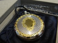 Charles Hubert Ss Gold Plt Mechanical Skeleton Self Wind Etch Pocket Watch Vest Charles Hubert Ss Gold Plt Mechanical Skeleton Self Wind Etch Pocket Watch Vest