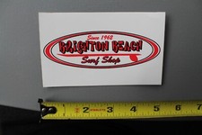 Brighton Beach Surf Shop Black Red White Original V70A Vintage Surfing STICKER