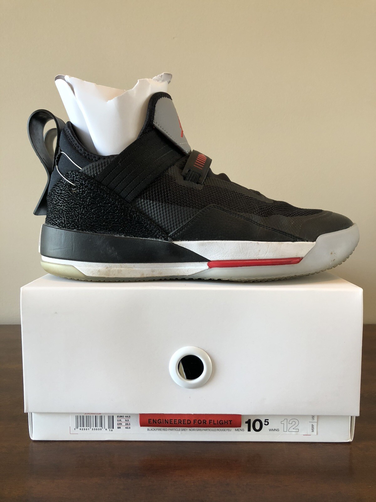 Air Jordan 33 XXXIII SE Low Black White Red Size 10.5 With Box!!! | eBay