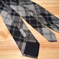 100 New Wool Made in Scotland Scottish Tartan Plaid Gray