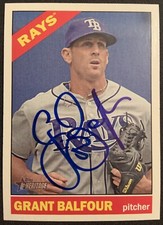 Grant Balfour Tampa Bay Rays Signed Autographed 2015 Topps Heritage #514 COA