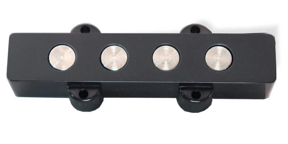 Conjunto Pickup J Bass 4 cordas preto AlnicoV 6K ponte de pescoço ponto grande poste - Imagem 4 de 4