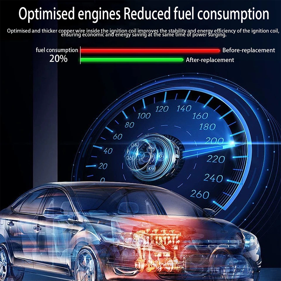 4X Ignition Coil & 4X Spark Plug For Chevy Equinox Buick GMC Terrain 2.4L UF491 - Изображение 4 из 4