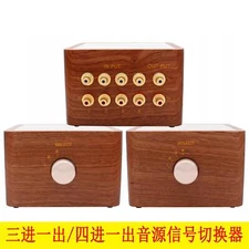 Lossless Audio Switcher 4 Input 1 Output Selector Distributor Stereo RCA Inputs