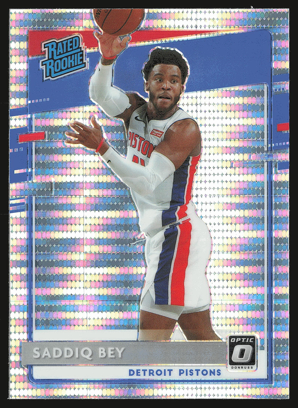 2020-21 Donruss Optic #169 Saddiq Bey Silver Pulsar RC