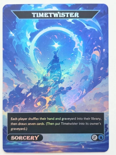Timetwister 01 Foil-Altered Art Custom MTG Sorcery