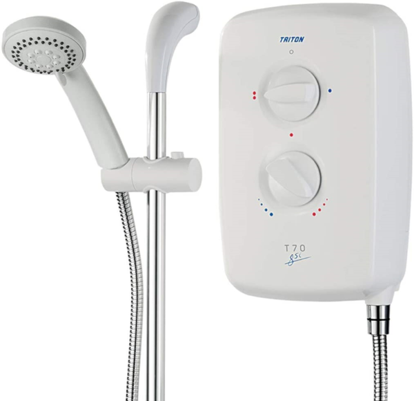 Triton T70GSI Electric Shower 8.5kw, White for sale online eBay