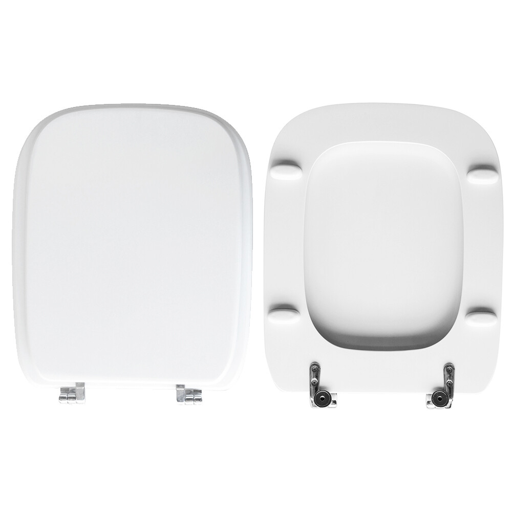 Copriwater Yura Kerasan legno rivestito in resina poliestere bianco