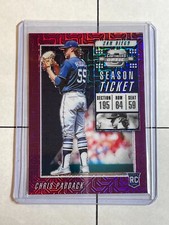 Chris Paddack 2019 Panini Chronicles Contenders Optic Purple Mojo #ed /75 RC